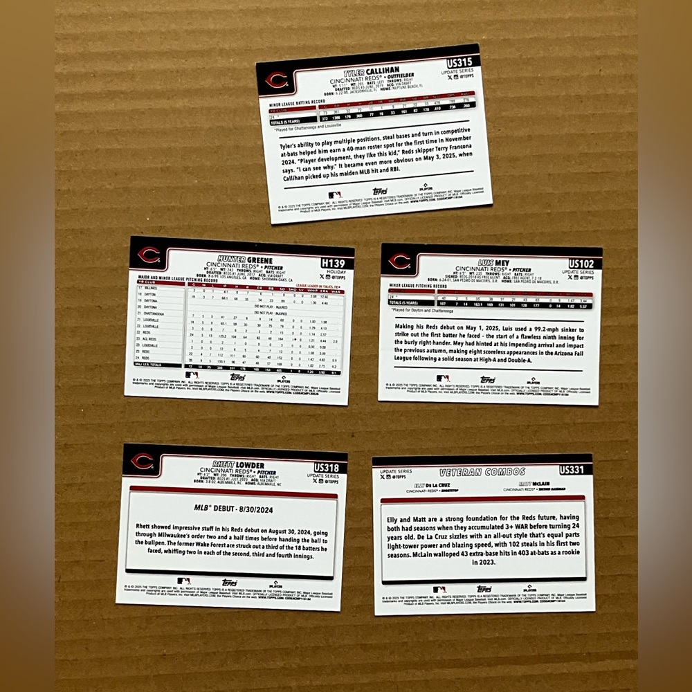 Lot of 5 Cincinnati Red mlb topps baseball cards - Picture 4 of 4